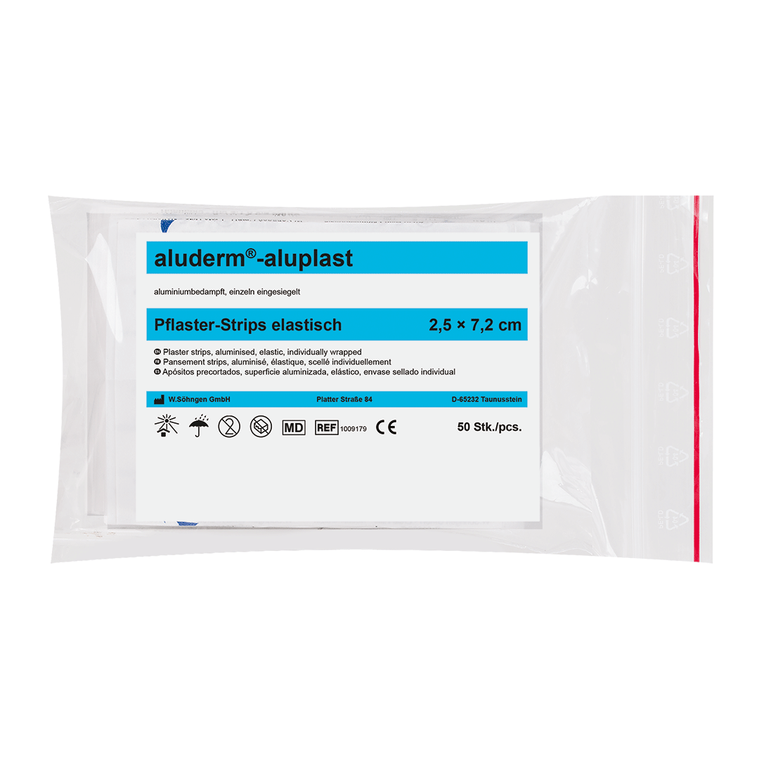 aluderm®-aluplast elastisch Strips 2,5 x 7,2 cm  50 Stück