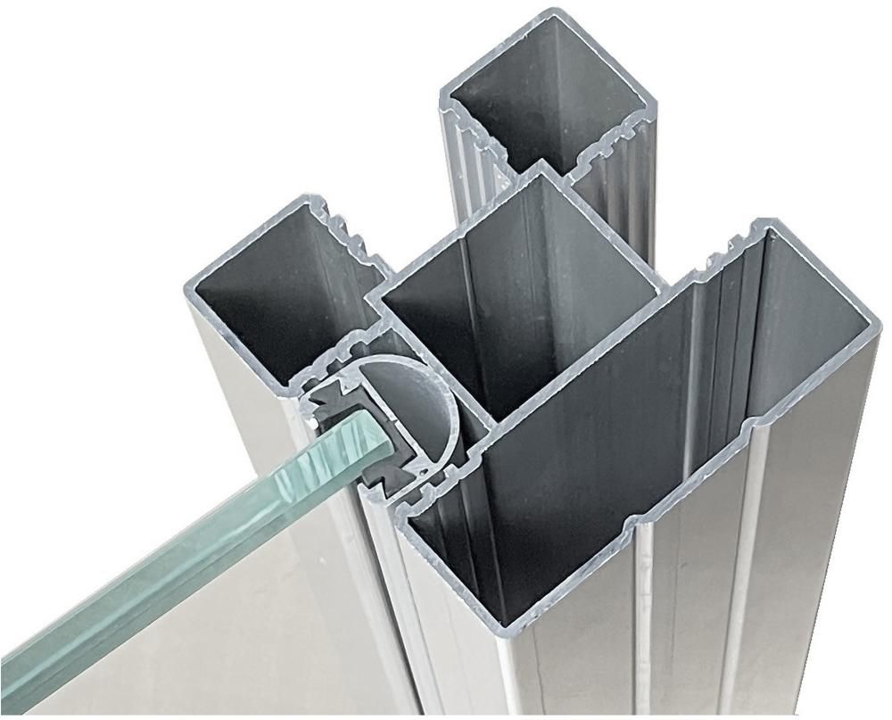 RUDE-Systemglas +DichtungUniversalleisten ANTRHZ SET á 2 Leisten, 175 cm, für Steckzaunsysteme