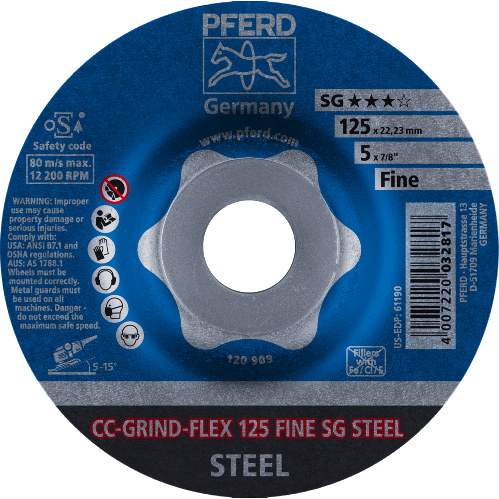 PFERD CC-GRIND (inkl. SOLID, FLEX, STRONG) CC-GRIND FLEX 125 SG STEEL FINE