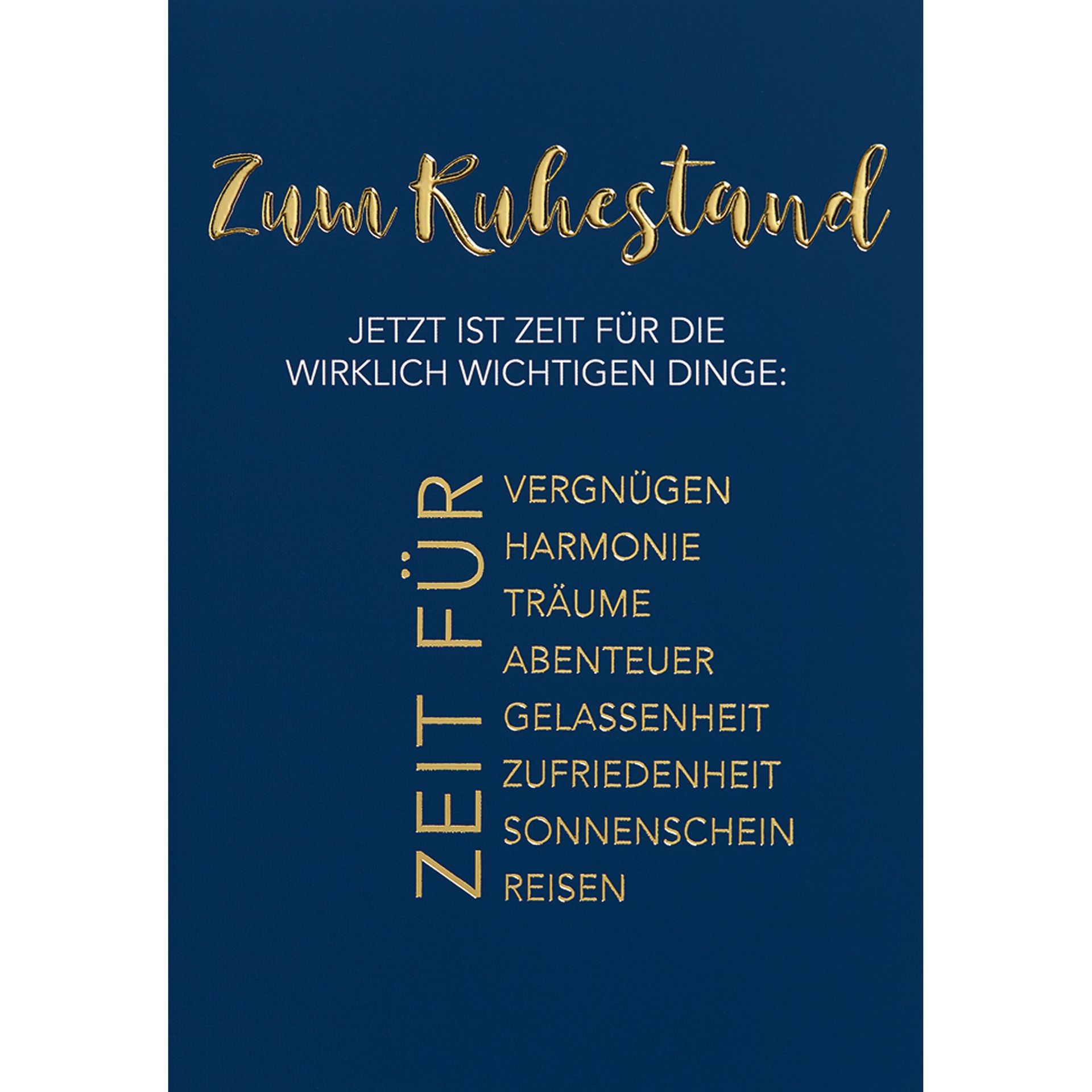 Karte Ruhestand Lifestyle