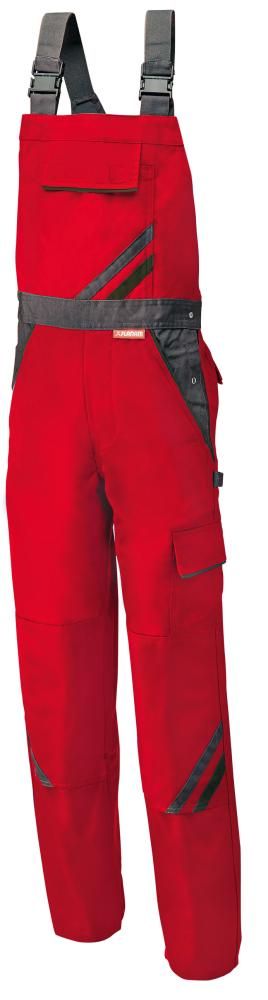 Latzhose Highline, Gr.90,rot/schiefer