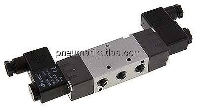 5/2-Wege Magnetventil, G 1/4", Impulsventil, 24 V AC