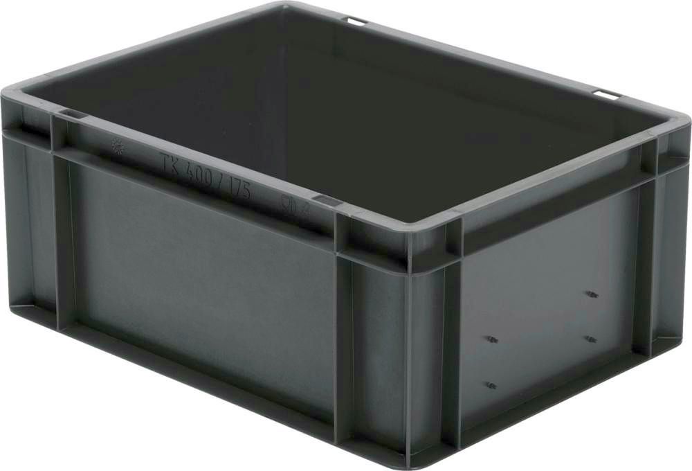 Transport-Stapelkasten B400xT300xH175 mm grau, geschlossen ohne Griffloch LA-KA-PE
