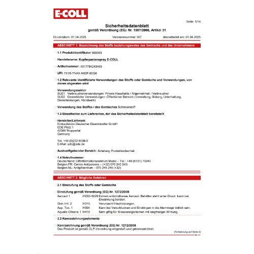 Kupferpasten-Spray 400ml E-COLL