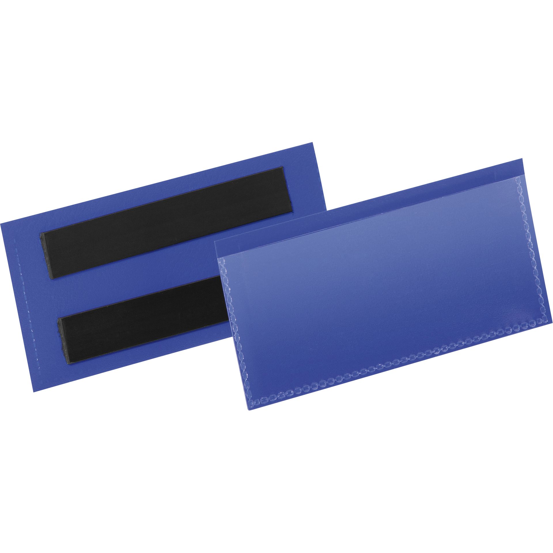 Etikettentasche 100x38mm magn. d.bl 50 St./Pack.