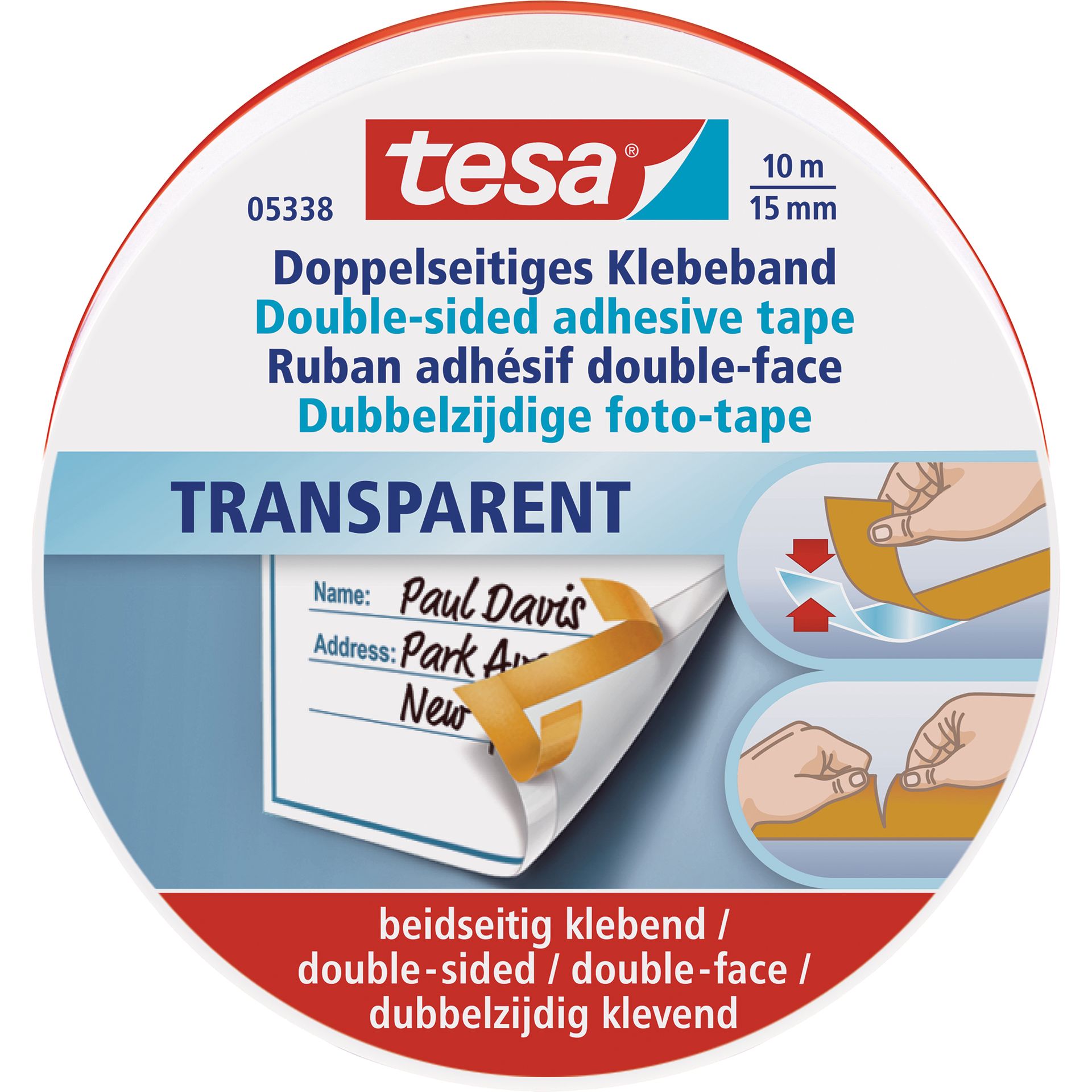 Bastelband 15mm 10m beidseitig klebend Metalldose