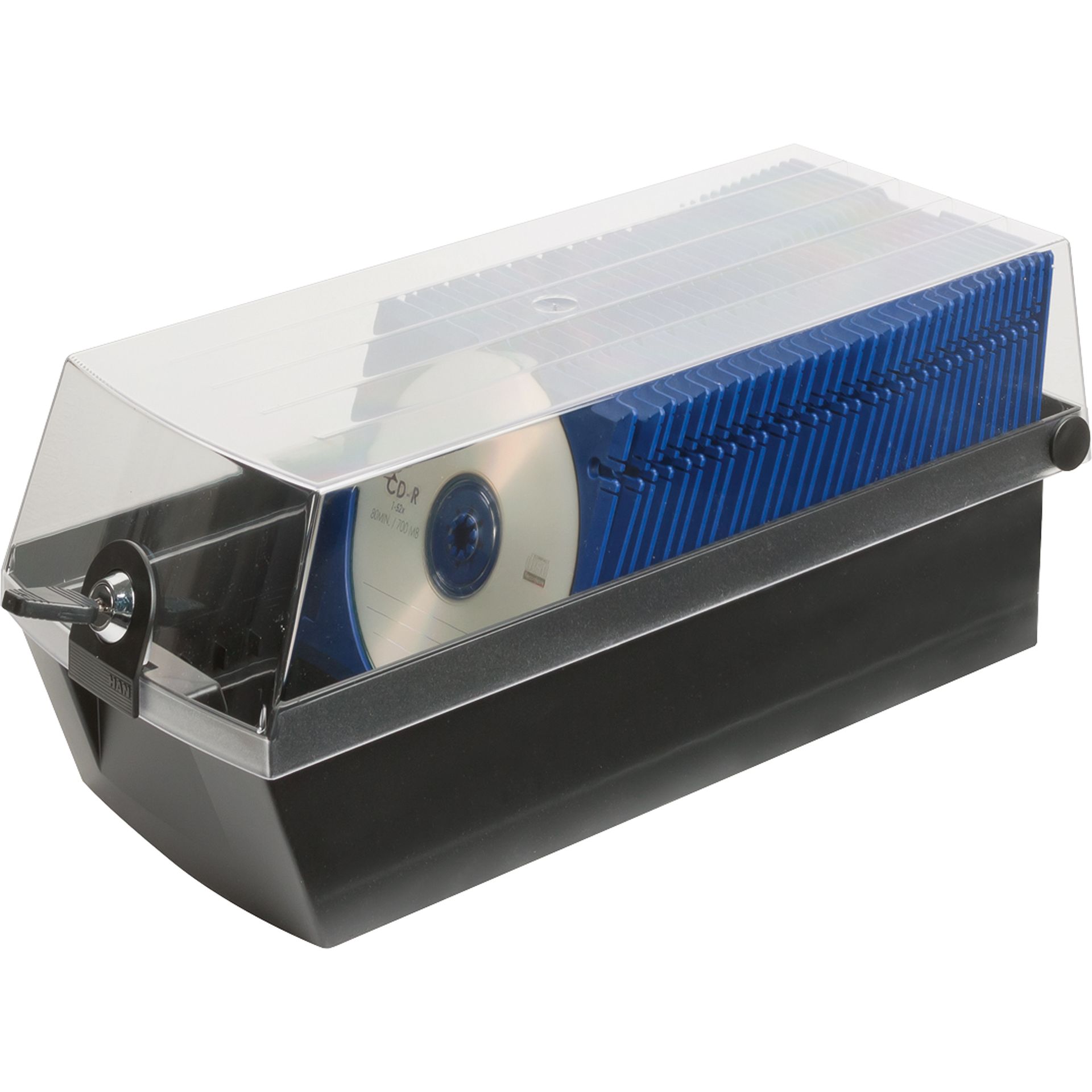 CD-Box MÄX 60 60CDs Schloß schwarz