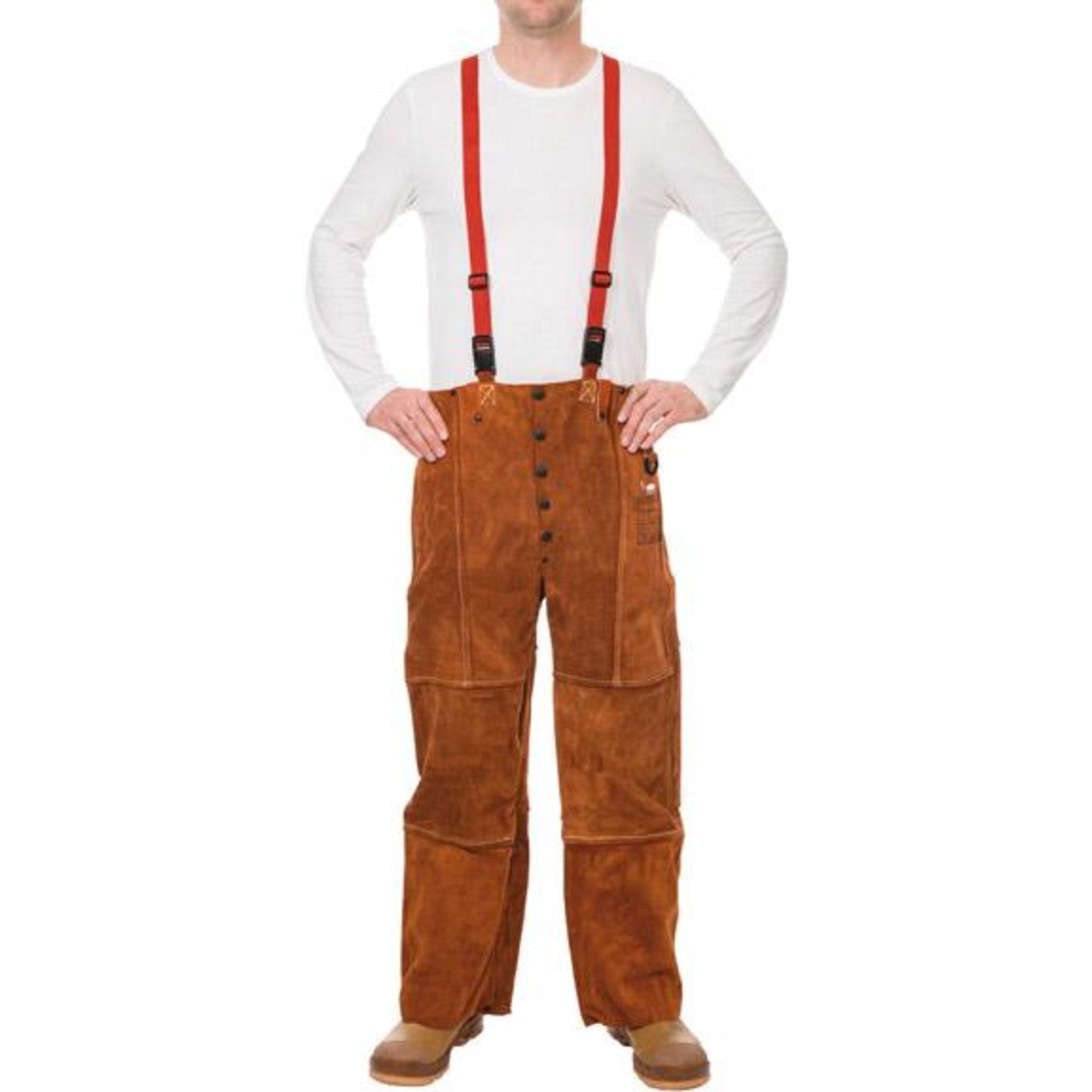 Lava Brown Schweisser Bundhose Spalt Rindleder