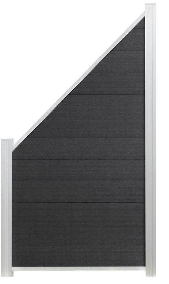 ECOSTECK-Set Aluminium für ein Eckelement 32/25x20x900mm, SILBER, Start & Abschluss