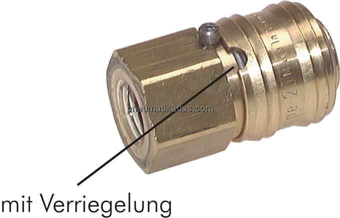 Kupplungsdose (NW7,2) m. Verriegelung G 1/4"