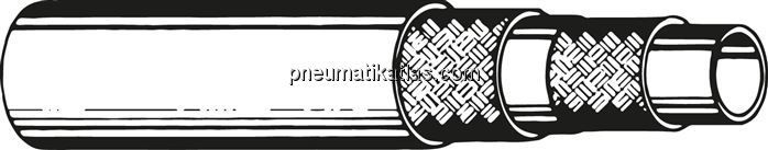 2 SN Schlauch, EN 853, DN 6, schwarze Oberdecke