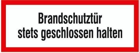 Brandschutzschild Folie B297xH105 mm Brandschutztür geschl.h. langnachleuchtend