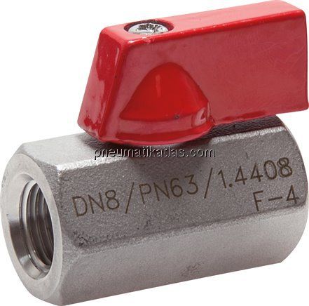 Edelstahl-Minikugelhahn G 1/8" Innengewinde, PN 63