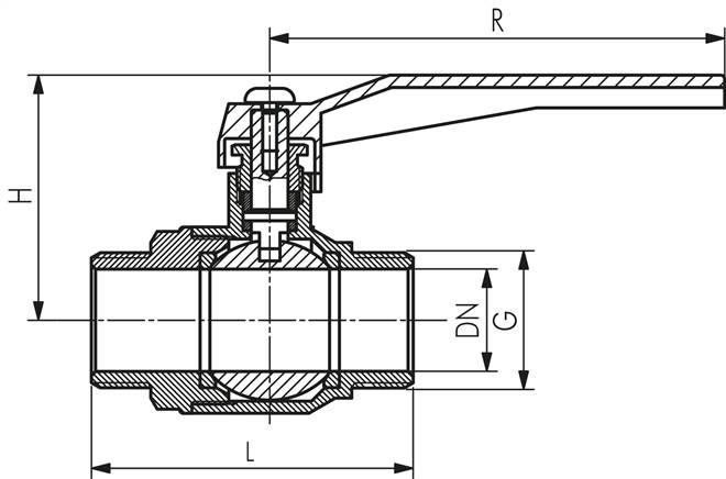 Messing-Kugelhahn, G 3/8" (Außengewinde), -0,9 bis 20bar