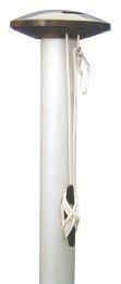 Aluminium-Fahnenmast zyl.zweiteilig D60 mm HüB 6,0 m, HA Alu-Bodenhülse