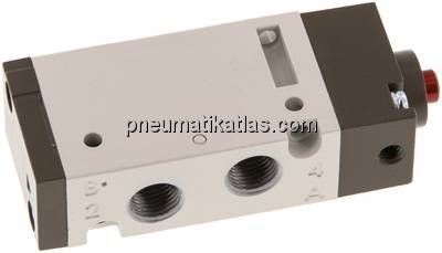 5/2-Wege Pneumatikventil, G 1/8" (Pilot M5), Federrückstellung