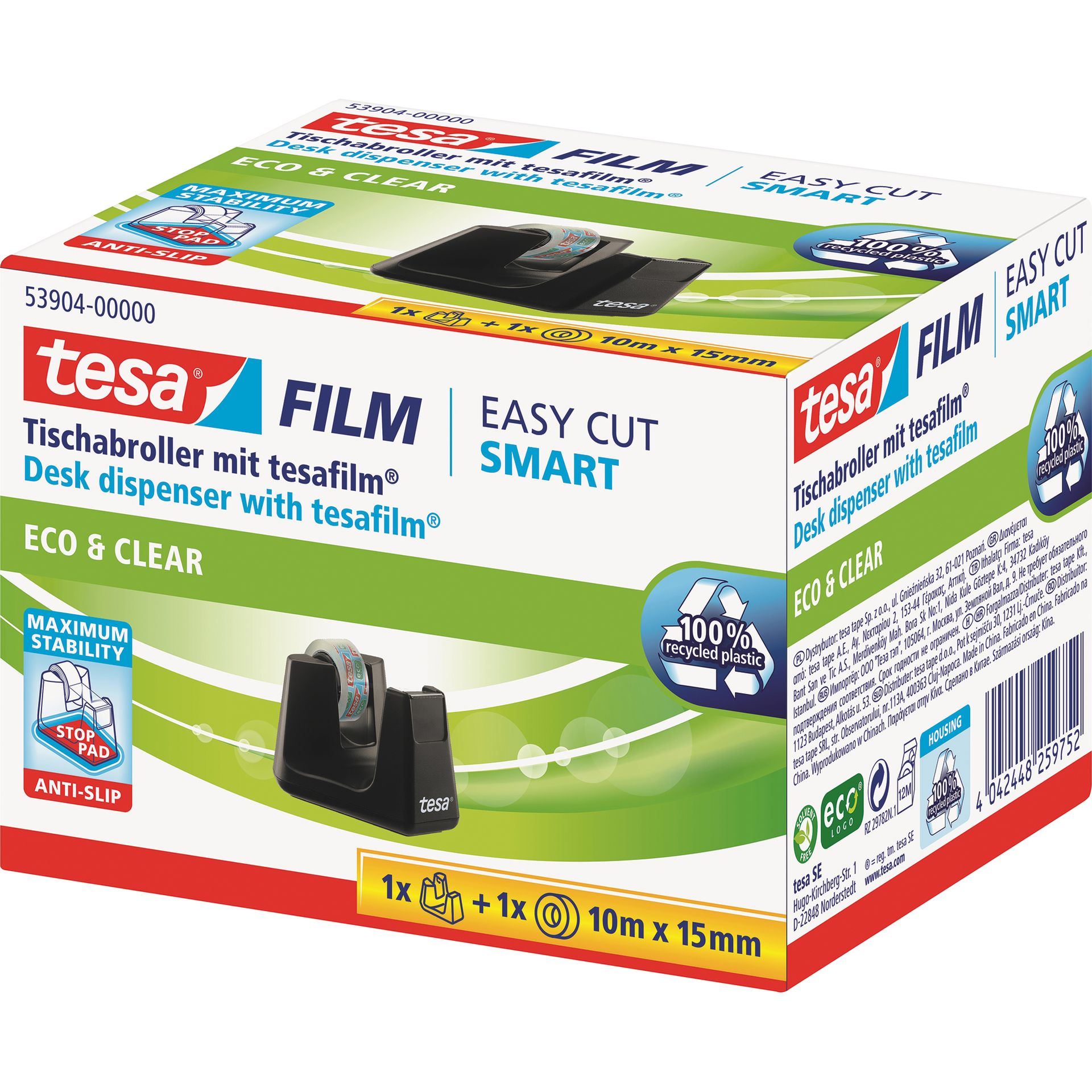 Tischabroller Smart schwarz +Klebefilm
