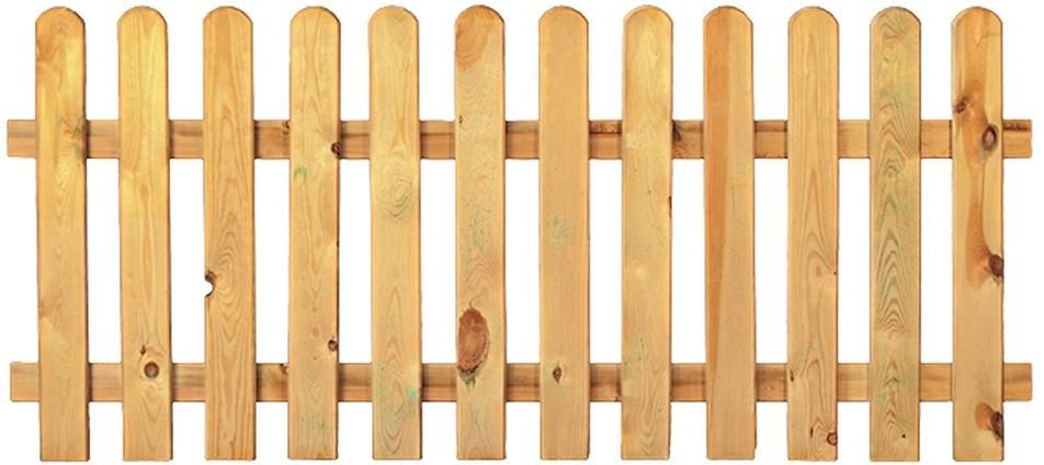 HEIKO-Gartenzaun gerade 180 x 60 cm, kdi-grün Latten 20/90 mm, glatt, Riegel 25/70 mm