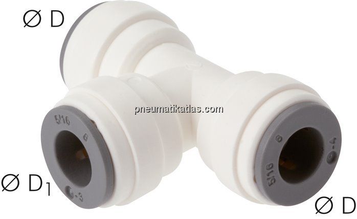 T-Steckanschluss 5/32" (3,97 mm)-5/32" (3,97 mm), IQS-LE (EPDM-Dichtung)