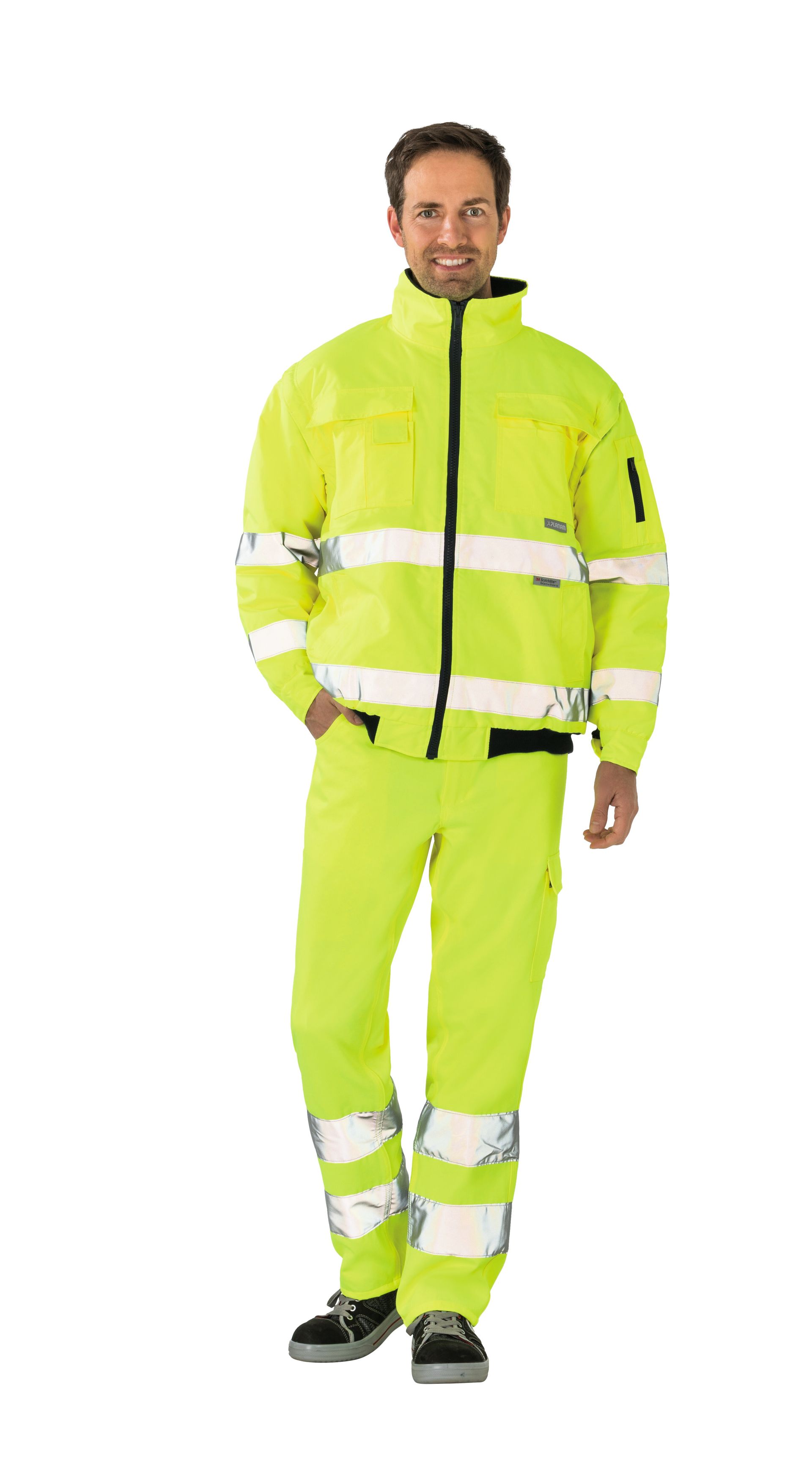 Planam Pilotenjacke uni Warnschutz, Outdoor uni gelb Gr. S
