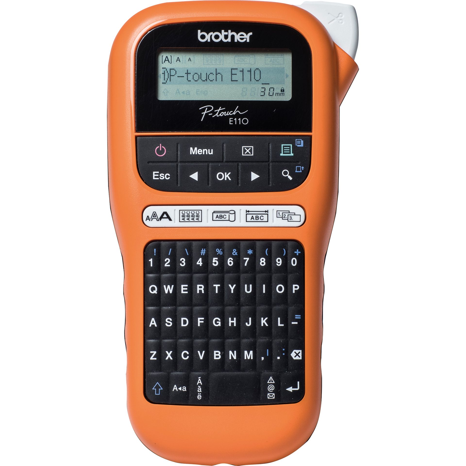 Beschriftungsgerät PT-E110 Qwertz/3,5-12mm