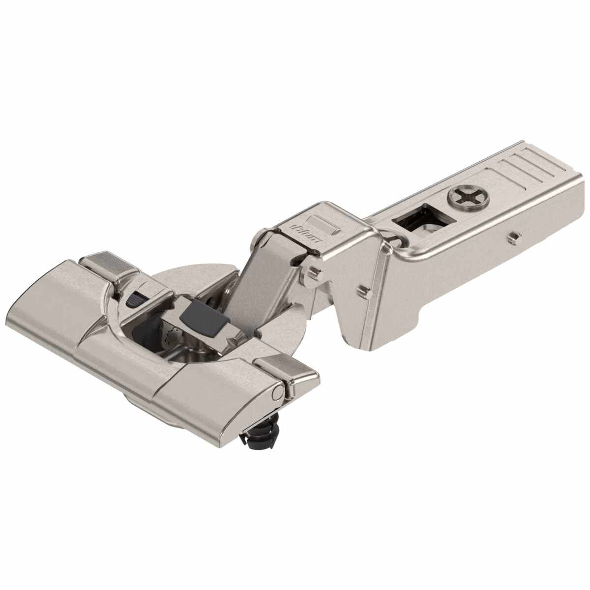 CLIP top BLUMOTION Profiltürscharnier 95°，Mittelanschlag, Topf: werkzeuglos mit INSERTA, vernickelt