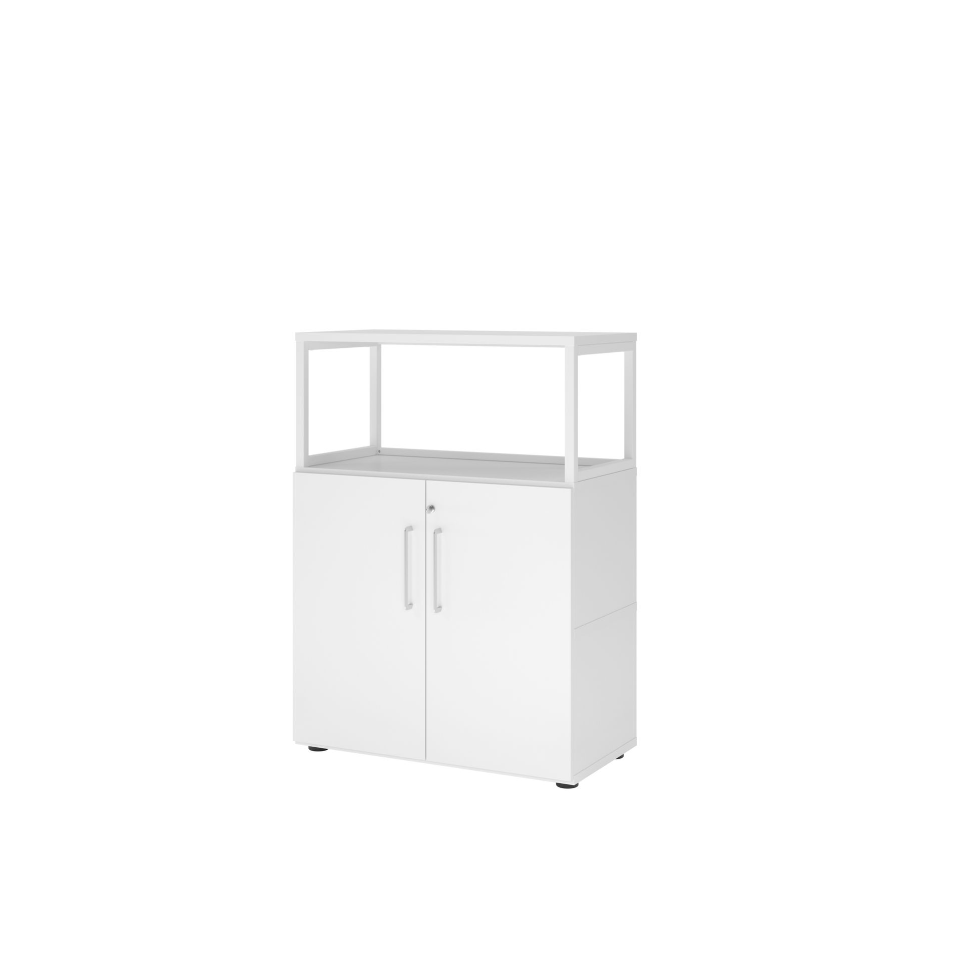 Regal FlexWall VFW38T2RG B800xT400xH1110 mm 3 OH 2 Türen weiß/weiß