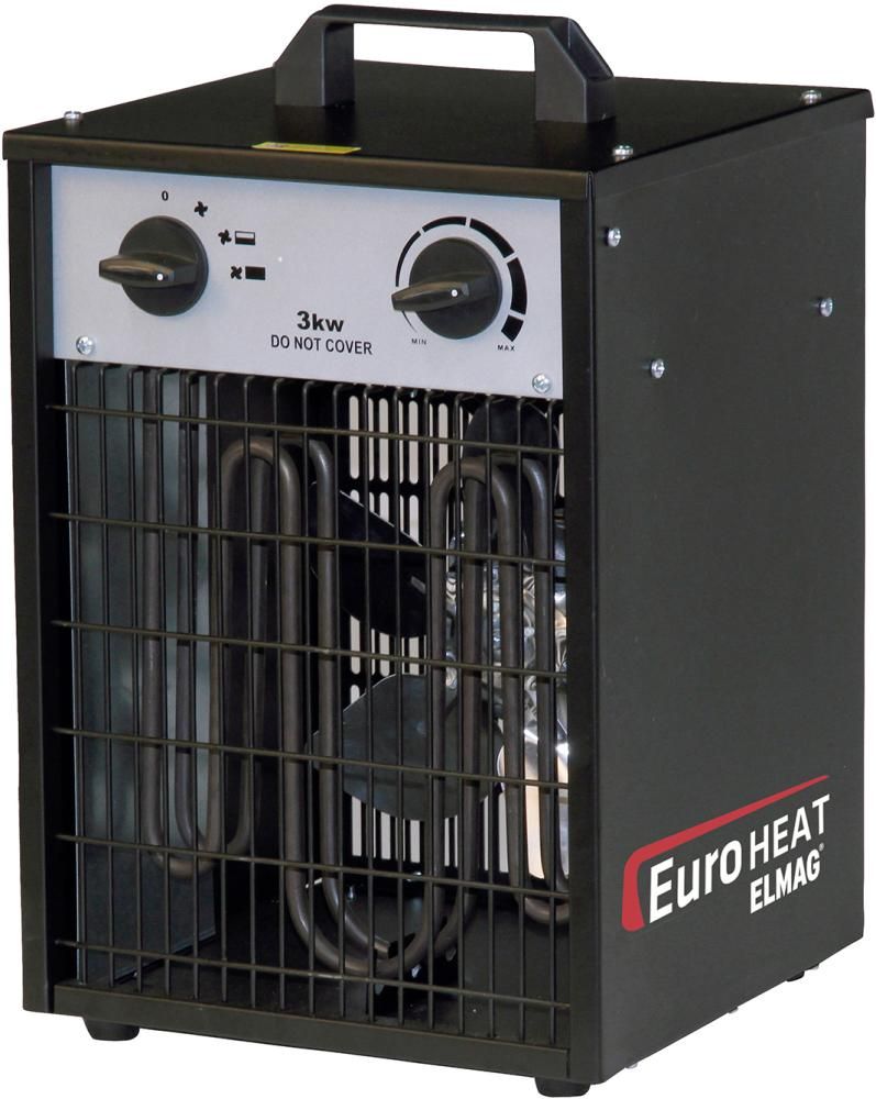 Elektro-Heizgerät Euroheat WE3000 3 kW 230 V - 280 m³/h B255xT270xH405 mm