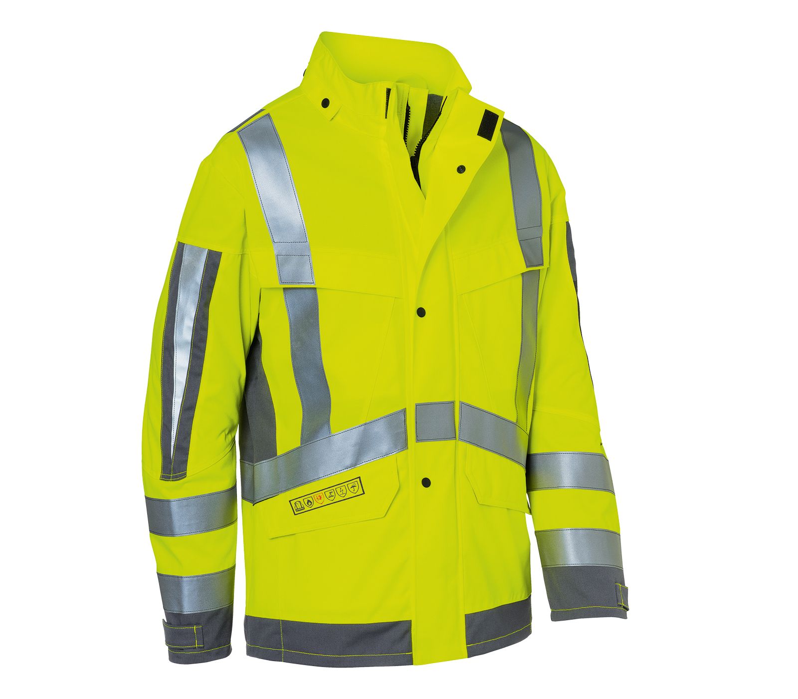 KÜBLER PROTECTIQ HIGH VIS Wetterjacke ARC2 PSA 3 warngelb/anthrazit Gr. XS
