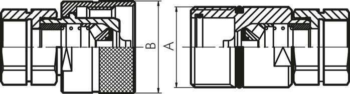 Schott-Schraubkupplung, Muffe Baugr.2, 8 L (M14x1,5)