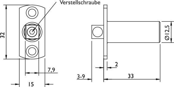 Topform Glastür Feststellschnäpper