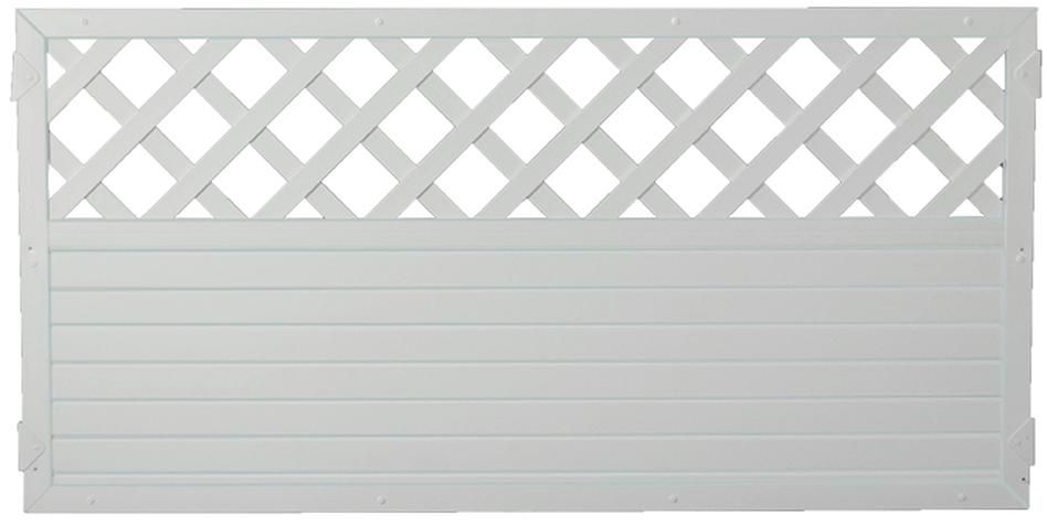 LIGHTLINE KS-Zaun Ranki 180 x 90 cm Füllung / Rahmen WEISS