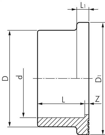 Klebe-Bundbuchse für Losflansch, DN15, PVC-U, 20mm