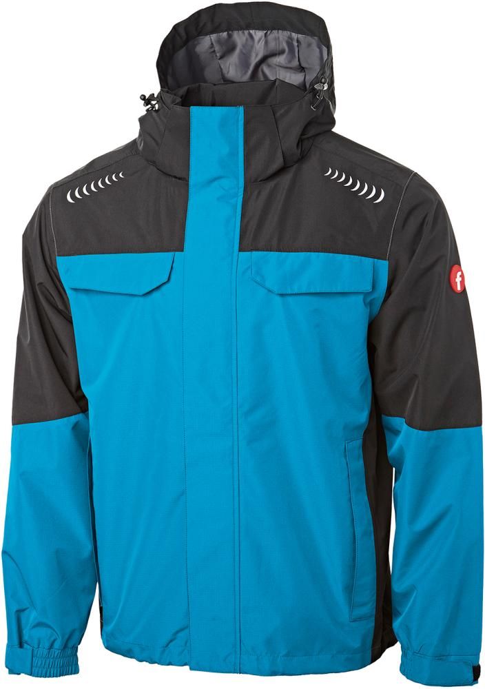 Regenjacke Plus türkis/schwarz Gr. XS Fortis Elements