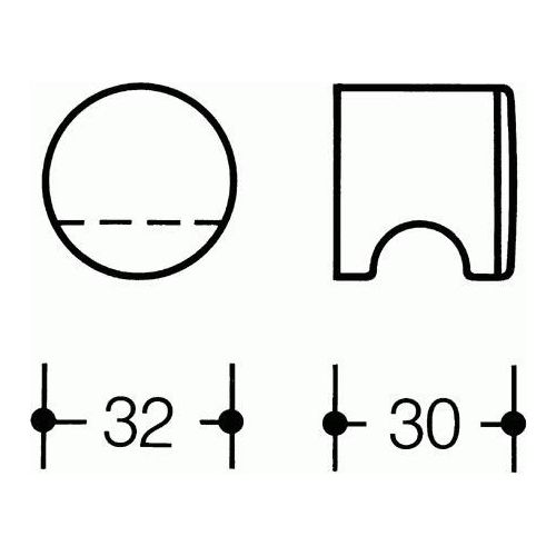 HEWI Möbelknopf, Farbe: 99/weiß