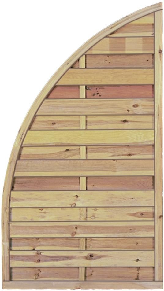 Maxi-Bogen Abschluß 90x160cm, kdi grün Rahmen 45/45mm, Lamellen geriffelt & geschraubt