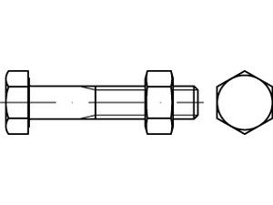 ISO 4014 8.8U CE Mu M 12 x 45 tZn SB nach EN 15048 tZn S