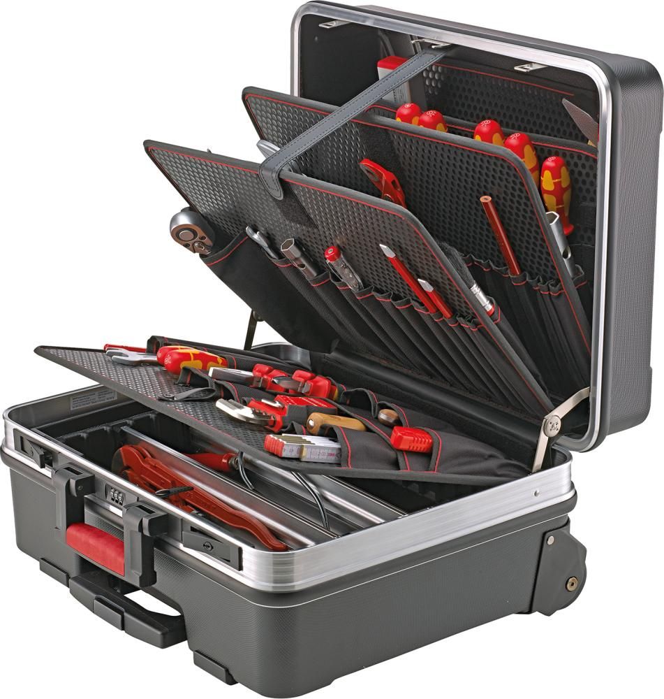 Werkzeugtrolly 485x373x232mm HDPE Tafel mit Taschen FORMAT