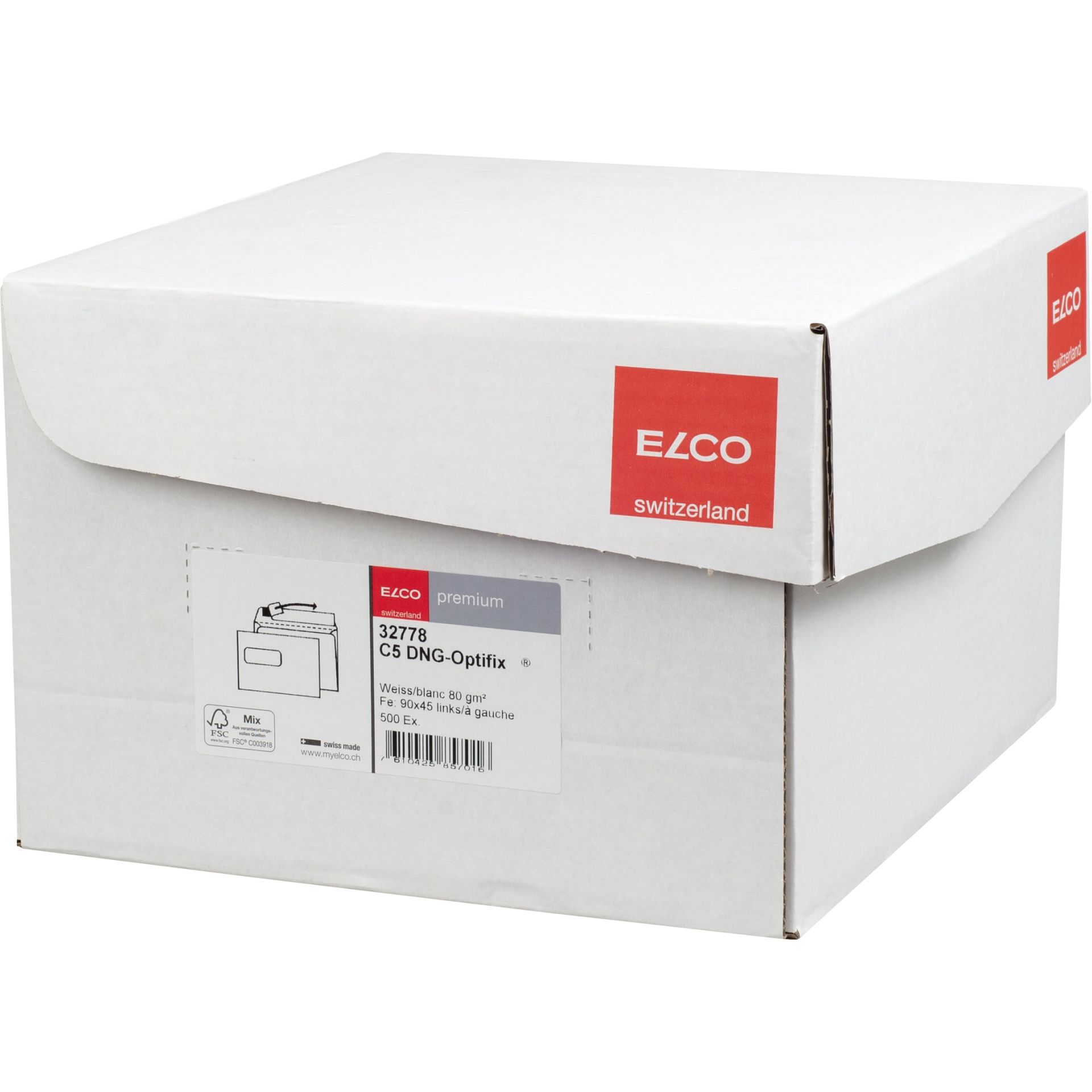Briefumschlag premium C5 80g hk mF weiß 500 St./Pack.