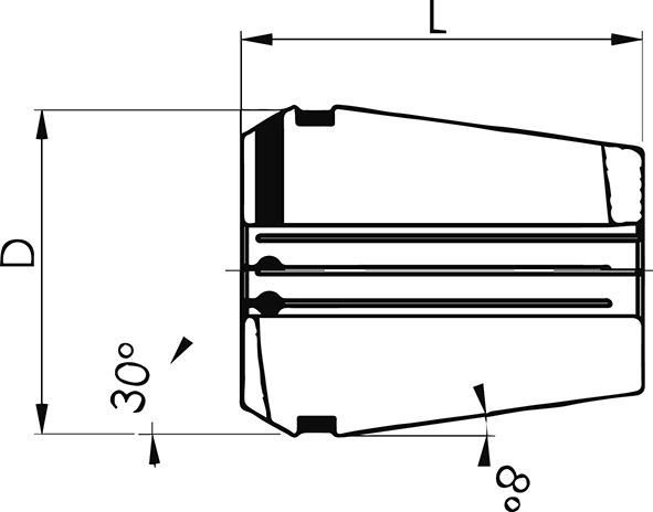 Spannzange DIN6499B HPD163,0mm FAHRION