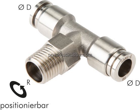 T-Steckanschluss R 1/8"-4mm, IQS-ES LE/IQS-PVDF