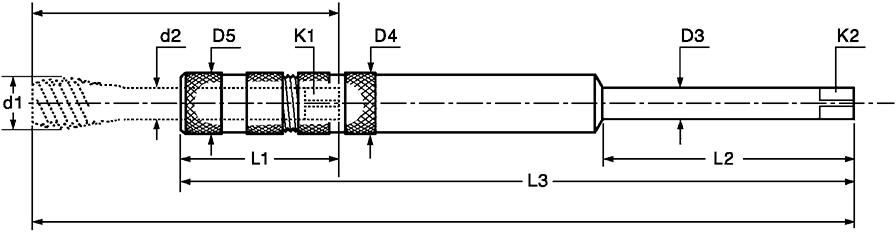 GewindebohrerverlängerungGr.1-130mm FORTIS
