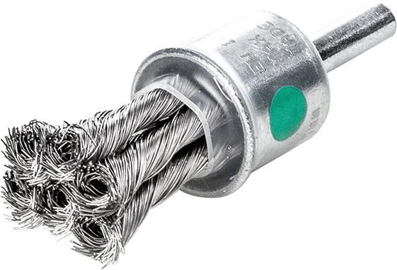 Pinselbürste Edelstahl gezopft 19x28/72x0,35mm Lessmann