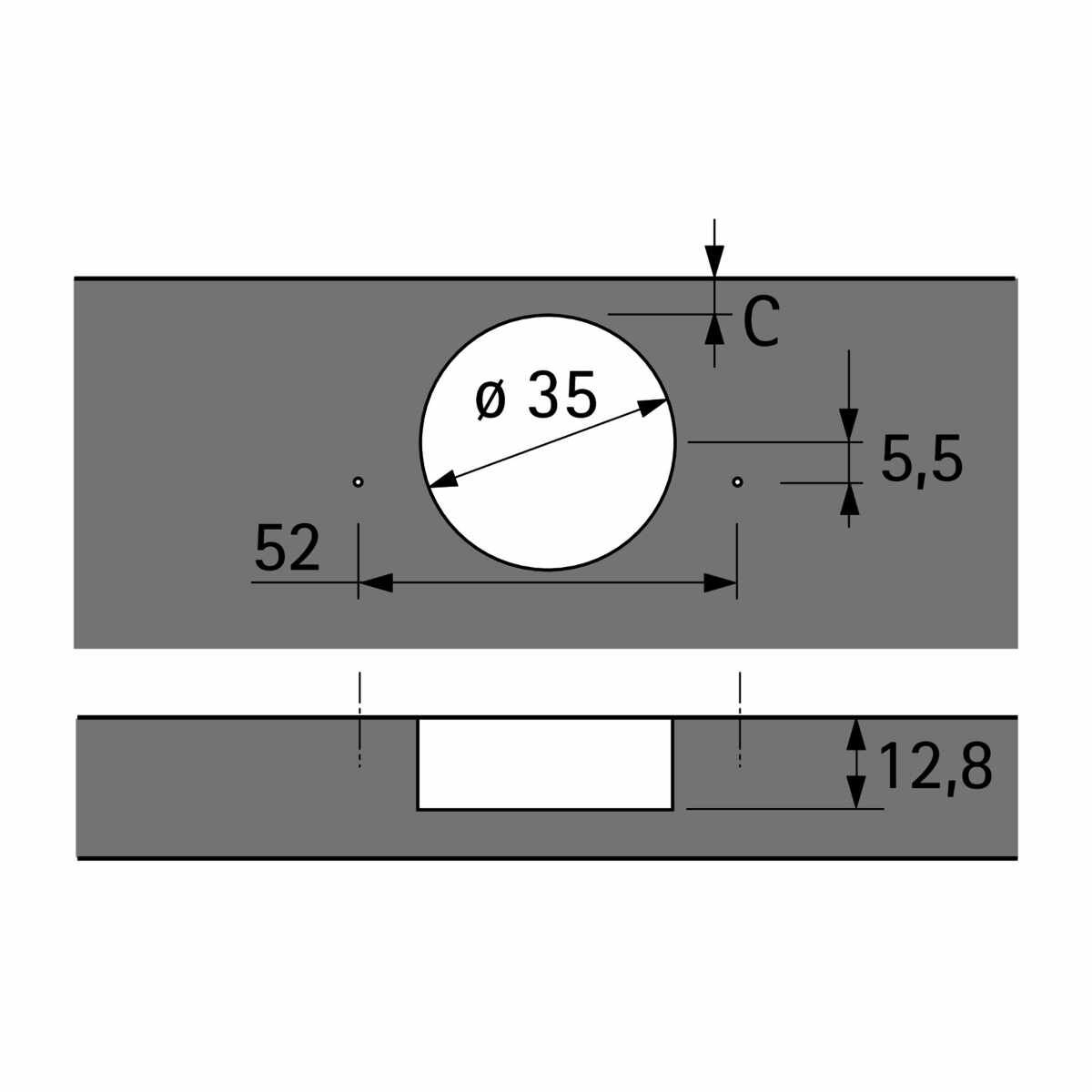 Topfband 125°Interm Negativ