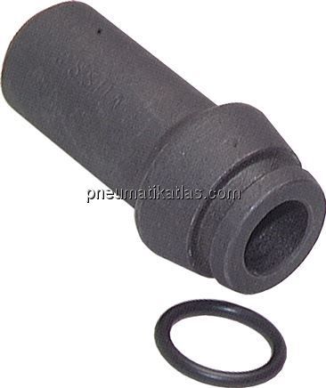 Anschweißnippel 8 x 2mm, Stahl phosphatiert