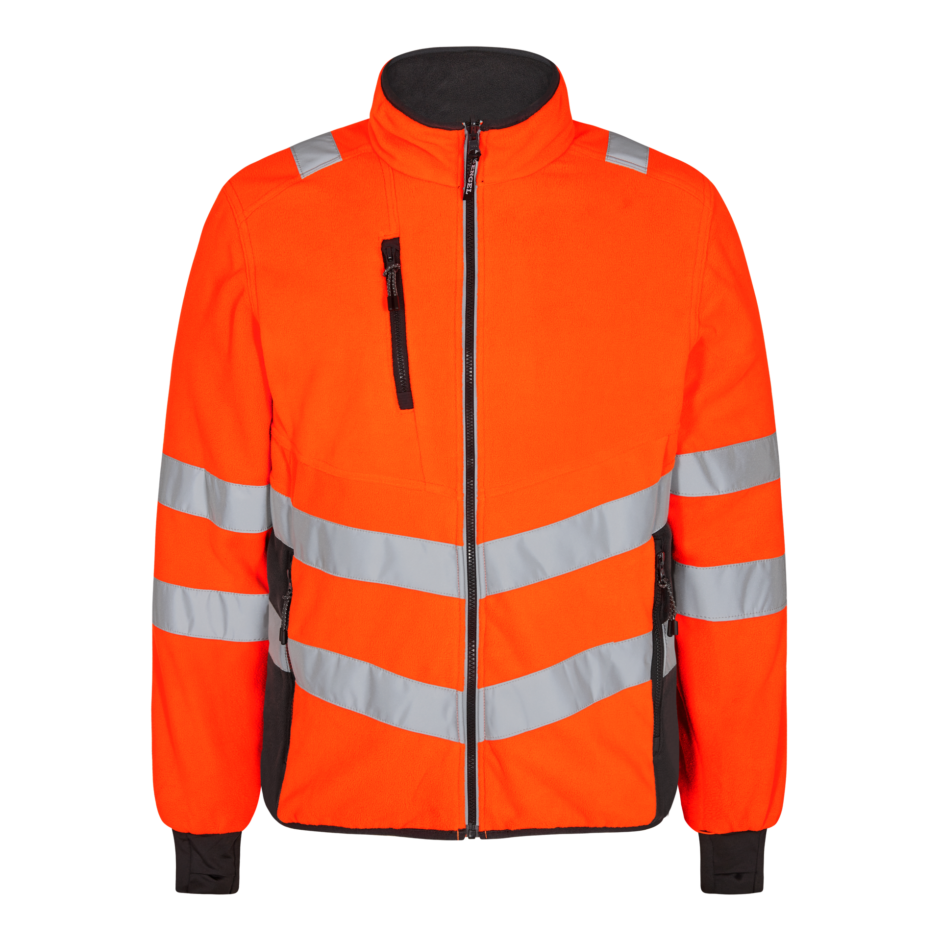 Safety Fleecejacke Orange/Anthrazit Grau, Gr. 6XL