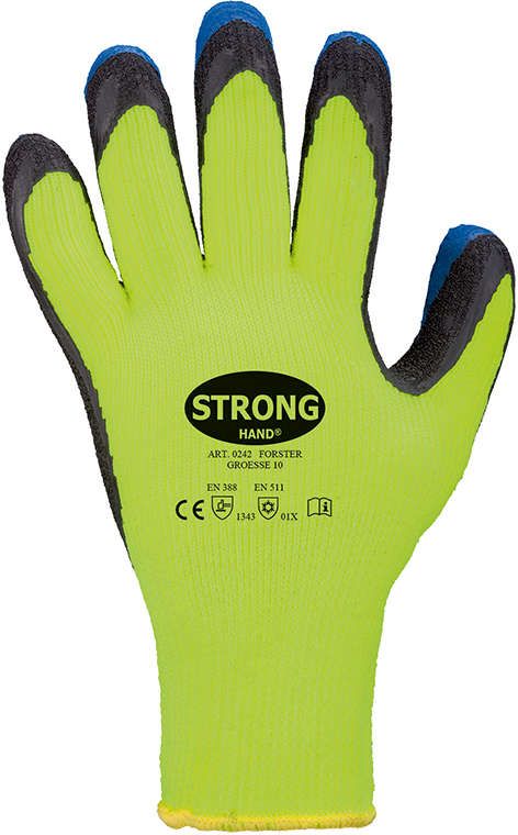 Winterstrickhandschuh Forster, Latex, Gr. 10