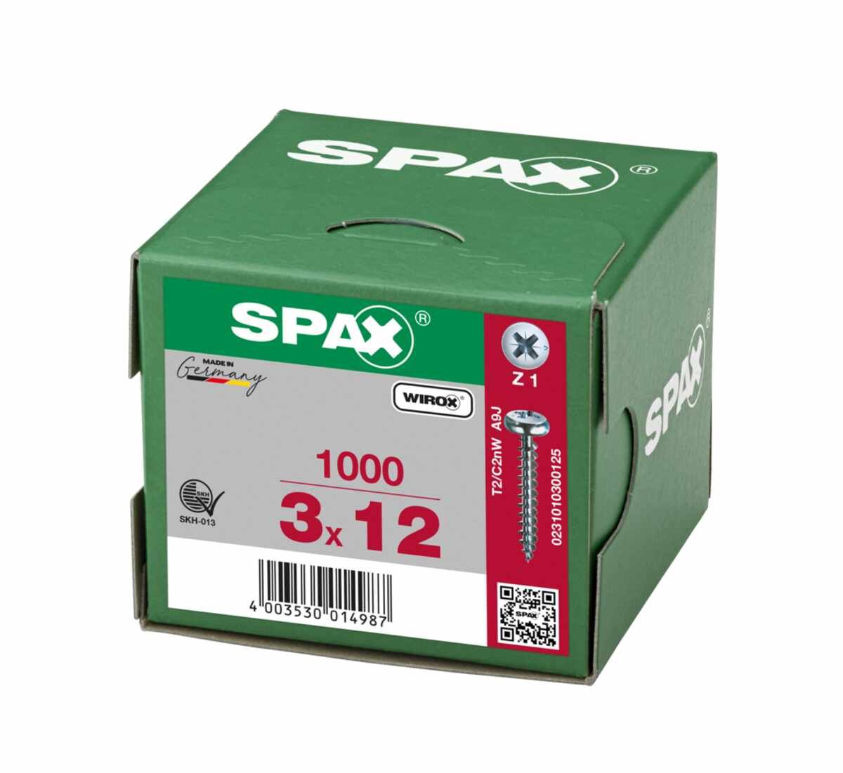 Spax/Schrauben Panhead 3,0X12 VE1000