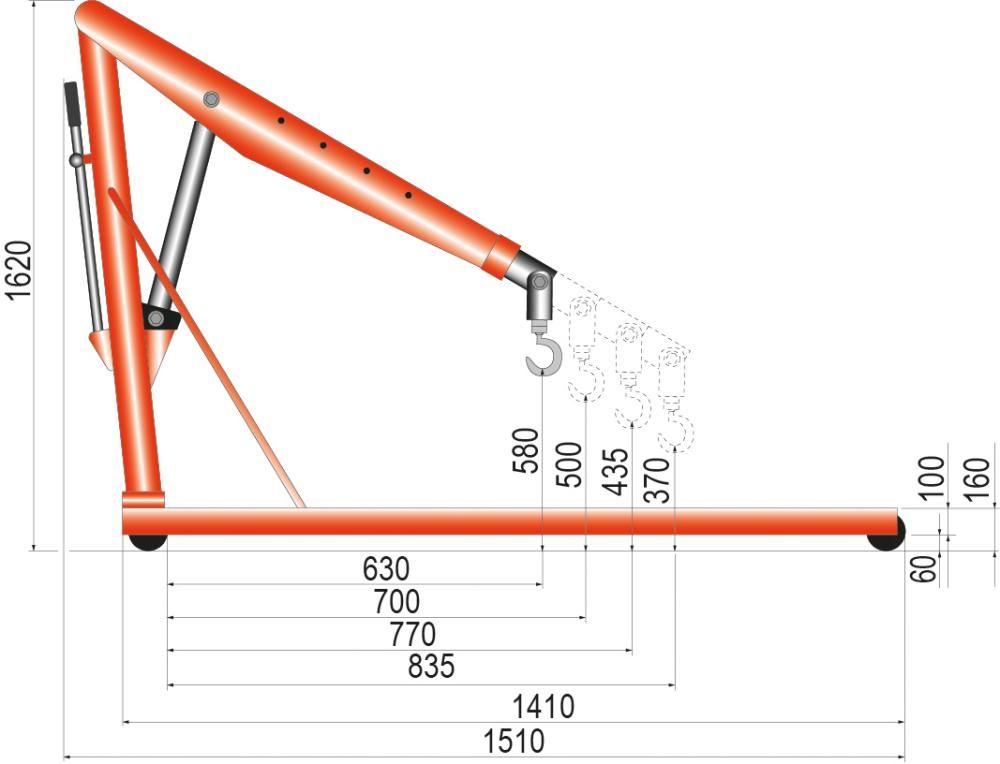 Werkstattkran WK ECO PRO Tragkraft 700-1000 kg paralell