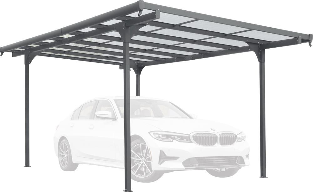 Carport 6M mit 6 mm Patten 299 x 496 x 210/226 cm
